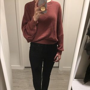 XS Leith cropped dolman sweater